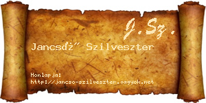 Jancsó Szilveszter névjegykártya
