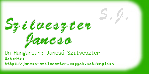 szilveszter jancso business card